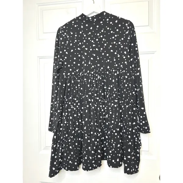 Nasty‎ Gal Polka Dot High Neck tiered Mini Dress Size: 8 - Image 5