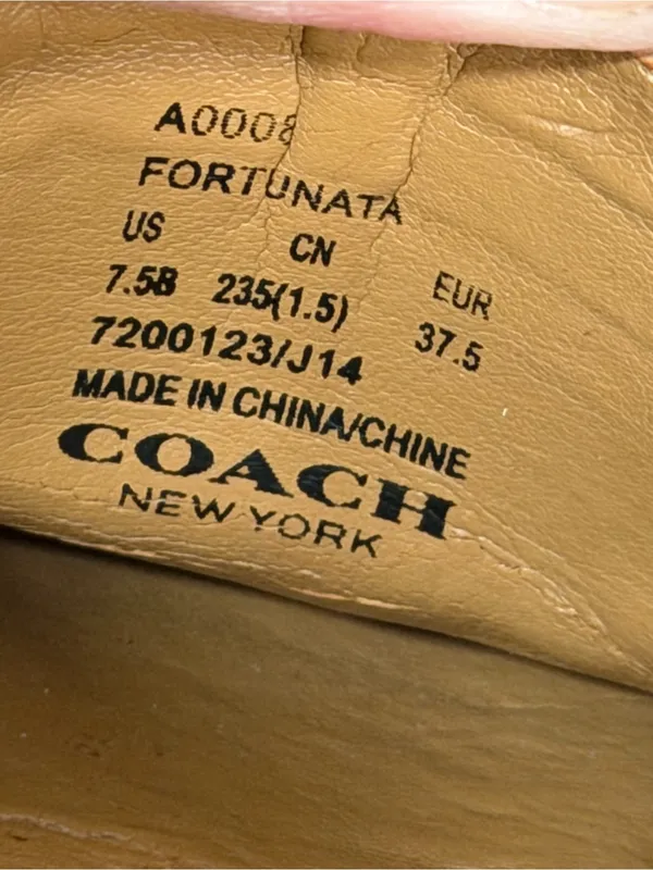 Coach Fortunata Signature C Black Jacquard Patent Leather Loafers Women’s 7.5B - Image 12