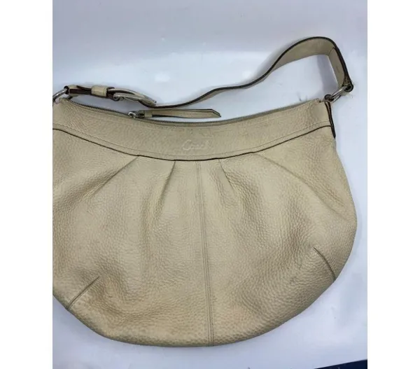 COACH Women's Large Tan Leather Shoulder Bag - Image 3