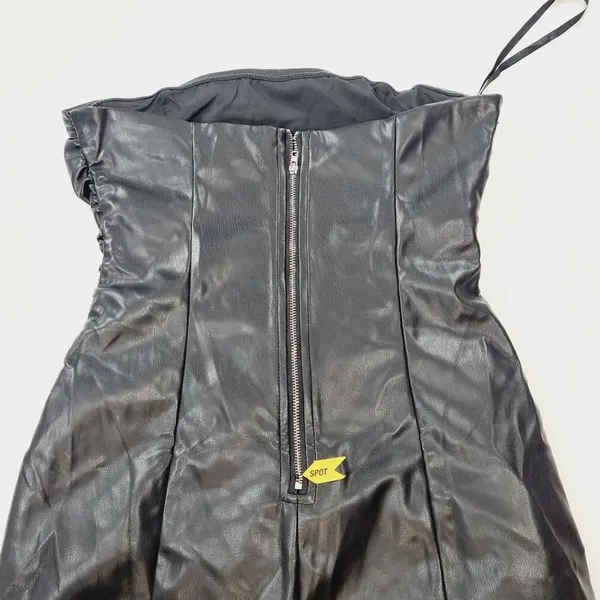 Superdown Lily Ruched Mini Dress in Black XS - Image 7