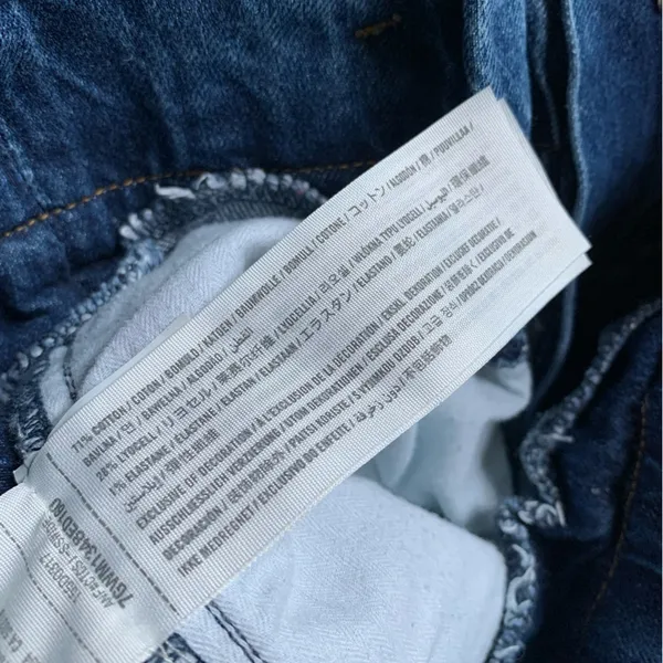 Abercrombie & Fitch Medium Wash Mom Jeans Tie Waist 00 24 - Image 9
