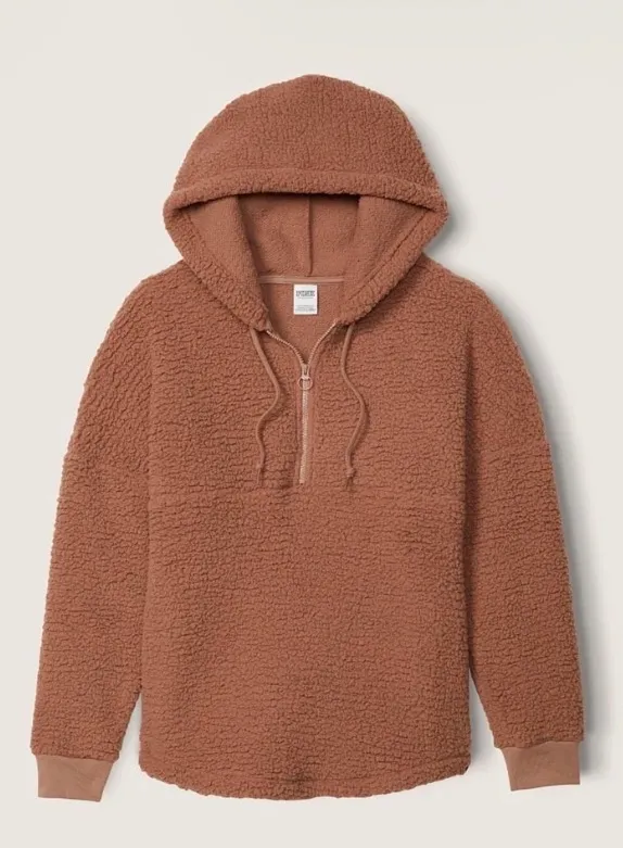 Vs pink plush hoodie Brown Size M - Image 4