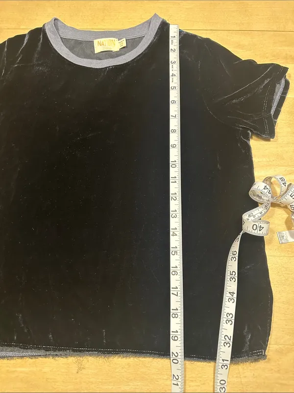 Nation LTD Velour Short-Sleeve Ringer Tee Sz XS - Image 6
