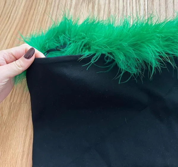 Tiger Mist Green Black Fluffy Tube Top - Image 2