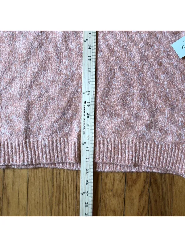 Pink Clover NWT Pink Heathered Crewneck Pullover Sweater Size L - Image 5