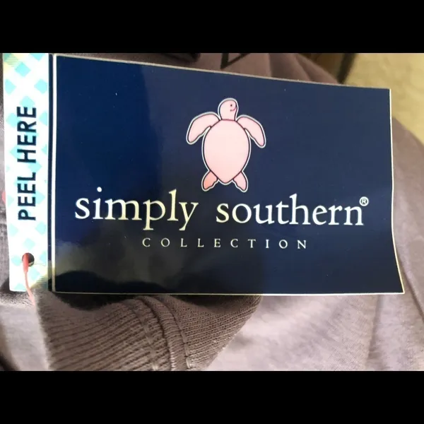 Simply Southern Delaware LS Crewneck Tee Plum M Graphics Long Sleeve Crewneck - Image 5