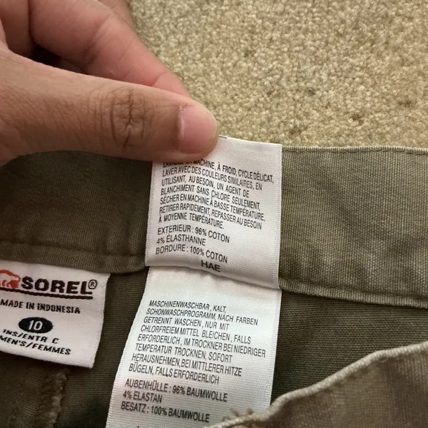 Sorel Womens Cropped Wide Leg Utility Carpenter Pants Sz 10 S5 IL‎ 8035 Gorpcore - Image 5