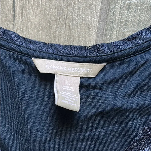 Banana Republic Blue Fitted Tank Top - Image 2