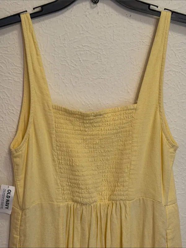 🌼🌼🌼BOGOHO🌼🌼🌼Old Navy Yellow Sleeveless Summer Dress-Small - Image 7