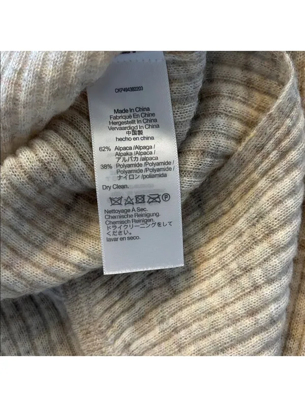 Madewell Ribbed Alpaca-Blend Crewneck Sweater‎ Heather Stone Small - Image 7