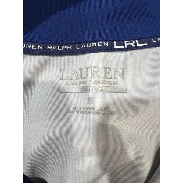 Lauren RALPH LAUREN ACTIVE Women's 1/4 Zip Athletic Top Blue/light blue Small - Image 6