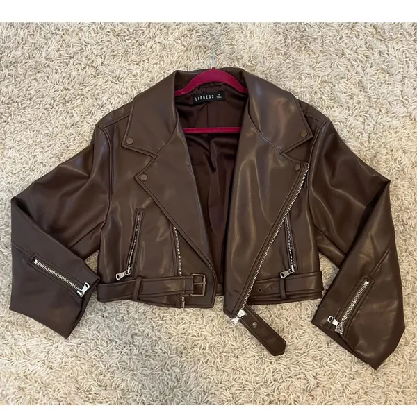Princess Polly Leather Jacket - Image 9