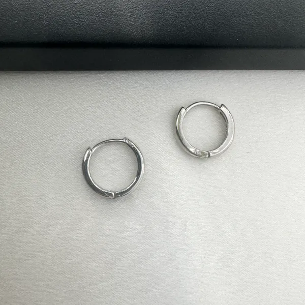 15mm Small Silver Hoop Earrings for Men Women Streetwear Unisex Style - Image 2