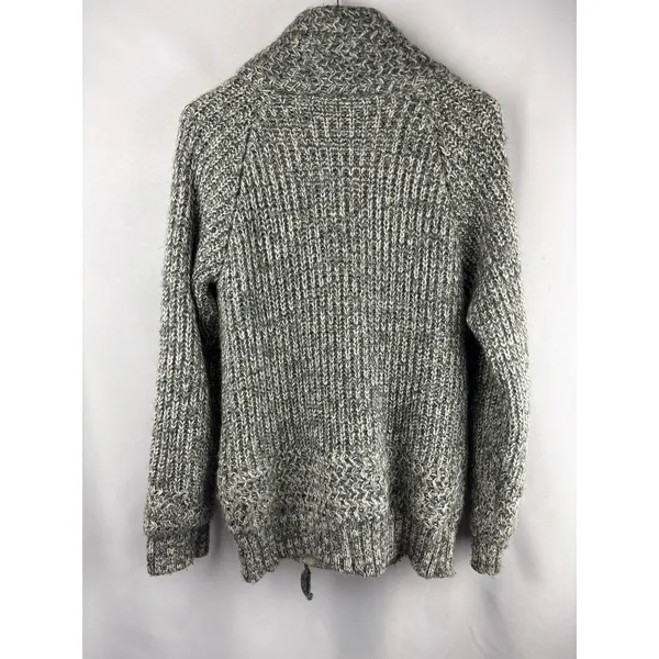 Women’s FishBone XL Gray Zip Knit Cardigan - Image 3