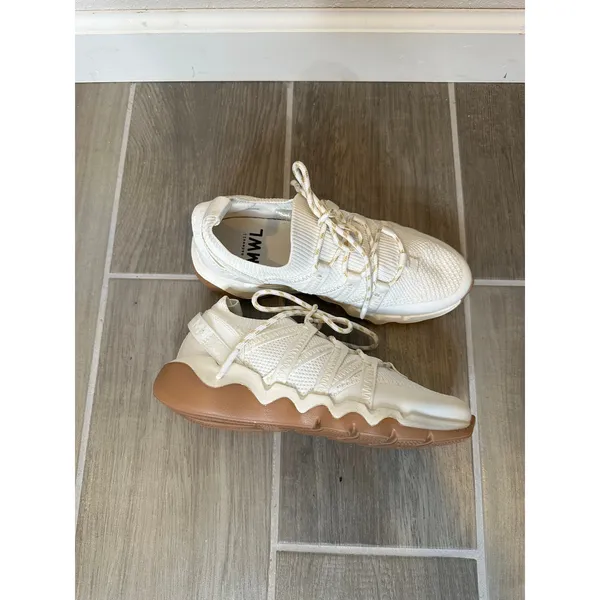 Madewell MWL Cloudlift Knit Sneakers Antique White Gum Sole Womens Chunky Shoe - Image 2