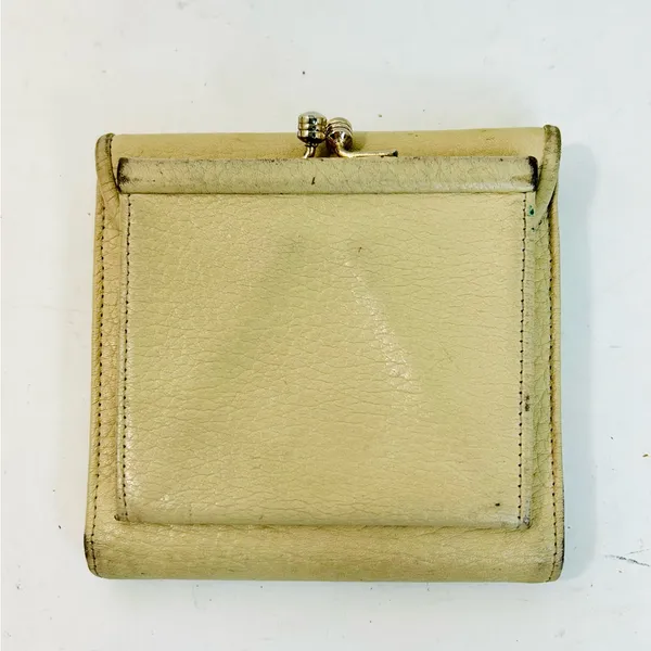 Dooney & Bourke Vintage Wallet, Bone All Weather Leather, British Tan, Kisslock - Image 5