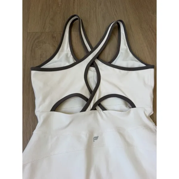 Fabletics Women's Define Performance Classic Mini Dress Bone Small NWT Brown - Image 10