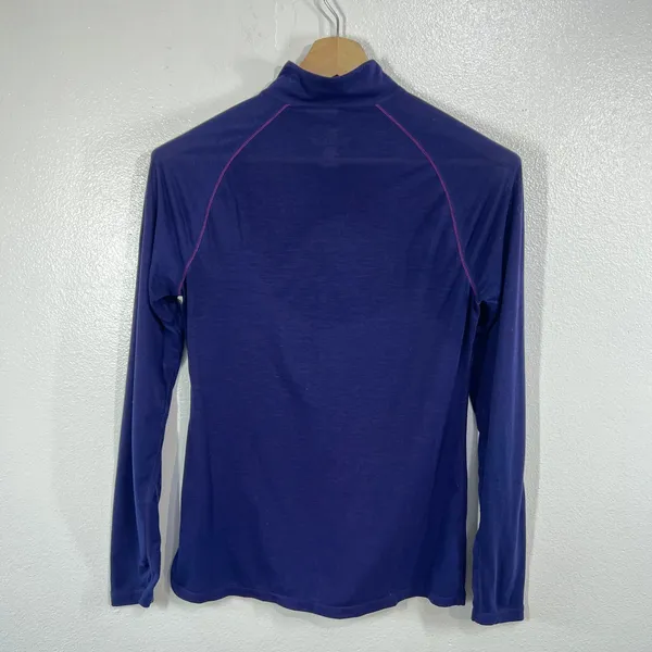 Paradox Merino Blend 1/4 Zip Base Layer Top M Women Blue‎ Athletic Drirelease - Image 3
