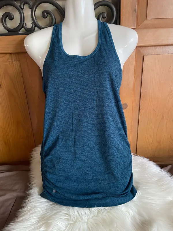 Athleta Deep Teal Racerback Tank   - Image 5