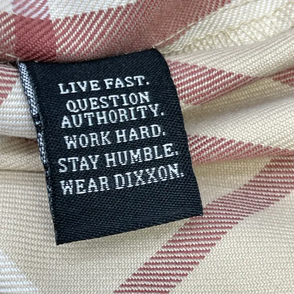 Dixxon Flannel Company The Burleigh Plaid Shirt Women Medium Tan‎ Red Minimalist - Image 11