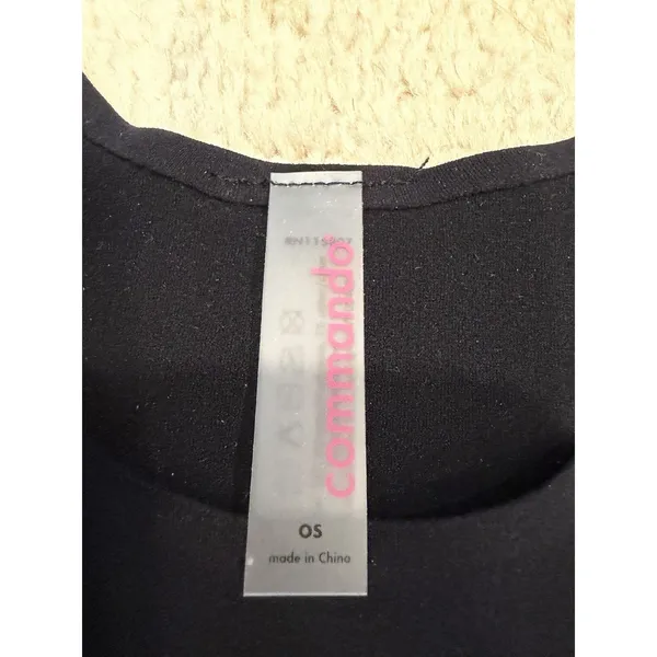 Commando Butter Long Sleeve Crewneck Bodysuit Black One Size NEW $138 - Image 5