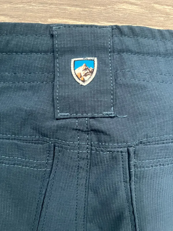 Kuhl Blue Straight Leg Zip Pocket Drawstring Outdoor Hiking Sporty Pants Size 6 - Image 3