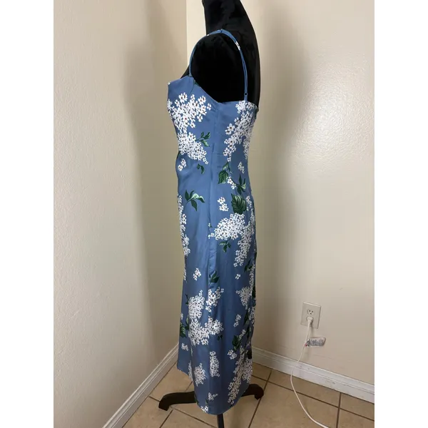 Keepsake The Label Blue Hydrangea Midi Slip Dress Size L - Image 4