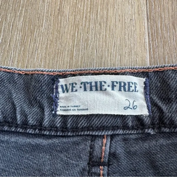 Free People We The Free Grey Baggy Denim Jeans - Image 3