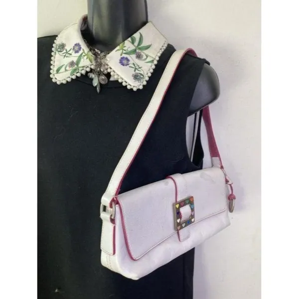 dooney and bourke mini purse white leather tote - Image 6