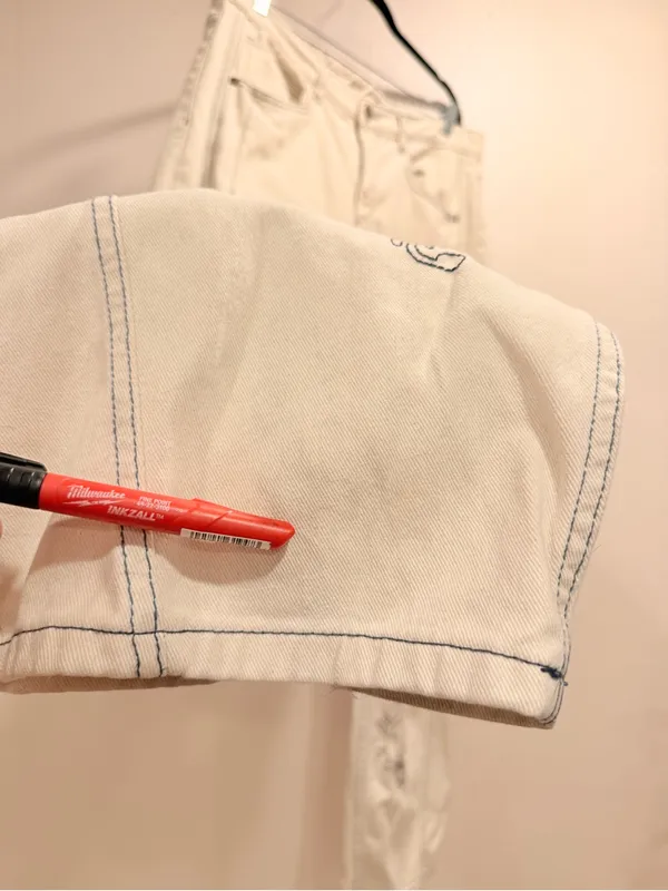 Daisy Street Faye Barrel Leg Embroidered Denim Contrast-Stitch Garment Sz XL - Image 7