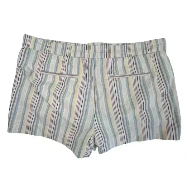 Loft Women's Striped Shorts Size L‎ Multicolor Casual Elastic Waist - Image 8