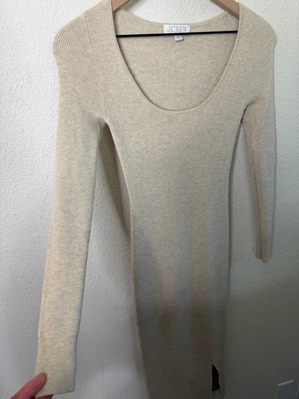 J Crew Side Slit‎ Sweater Dress Womens Size XXS - Image 3