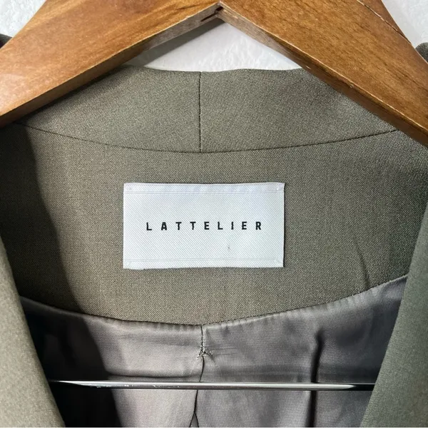 Lattelier SET Olive Green Blazer Short 2 Piece Set‎ Women’s Size S - Image 8
