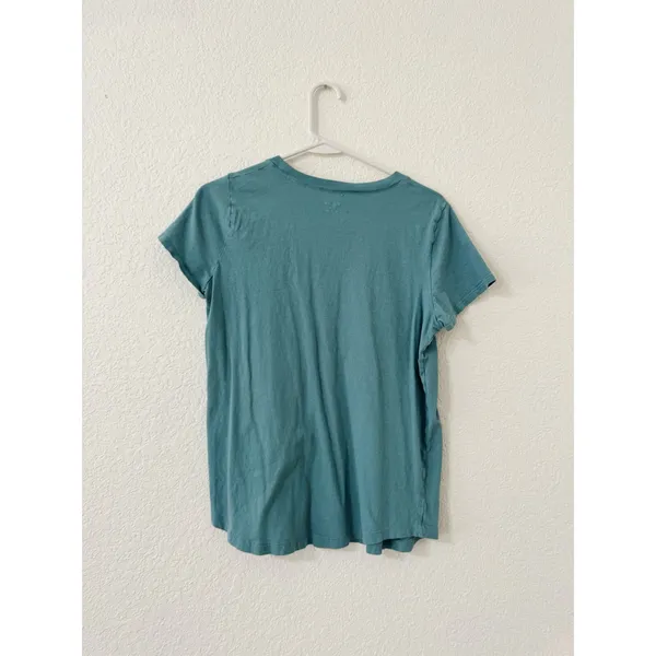 Madewell Teal Blue Essential Crewneck T-Shirt Size Small - Image 2