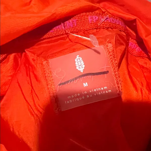 NWT FP Movement Free People‎ In a Bubble Puffer Vest Orange Size M Primaloft - Image 16