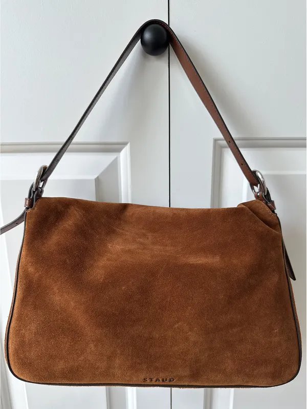 STAUD Harlow Medium Bag Tabac Suede - Image 7