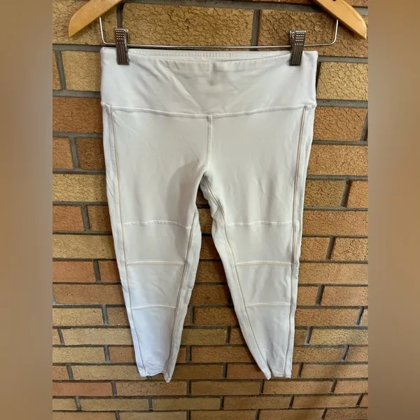 ALO Yoga 7/8 Guard Airbrush White & Bone Leggings Size Small - Image 2