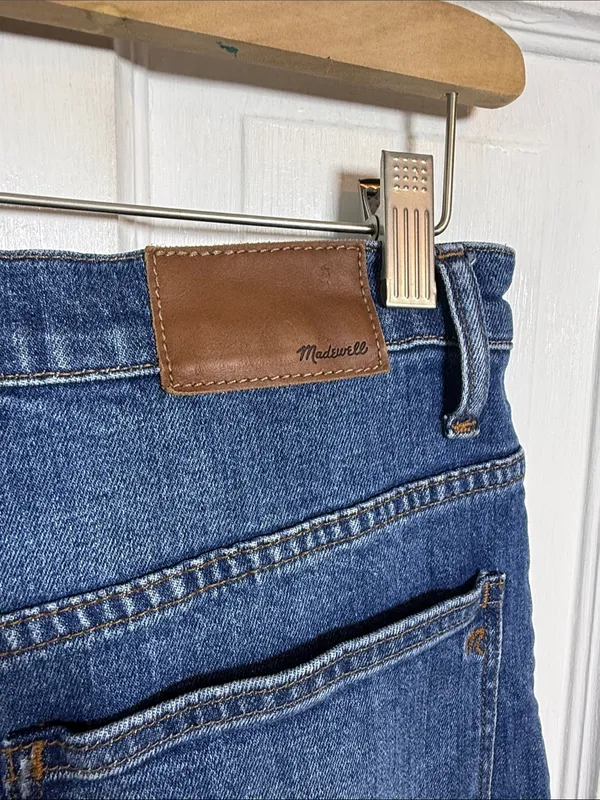 Madewell Wide-Leg High-Waist Crop Jeans in Finney Wash W2550 Sz 28 - Image 9
