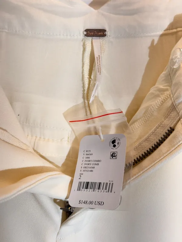 NWT Free People Spotlight Menswear Barrel Relaxed Trousers Size 2 - Image 8