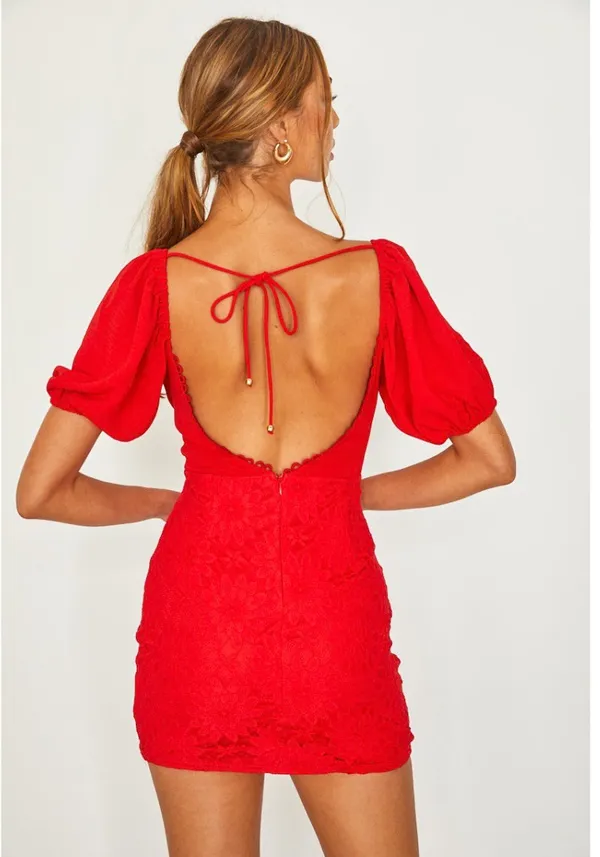One And Only Collection Lace Inset Mini Dress - Image 4