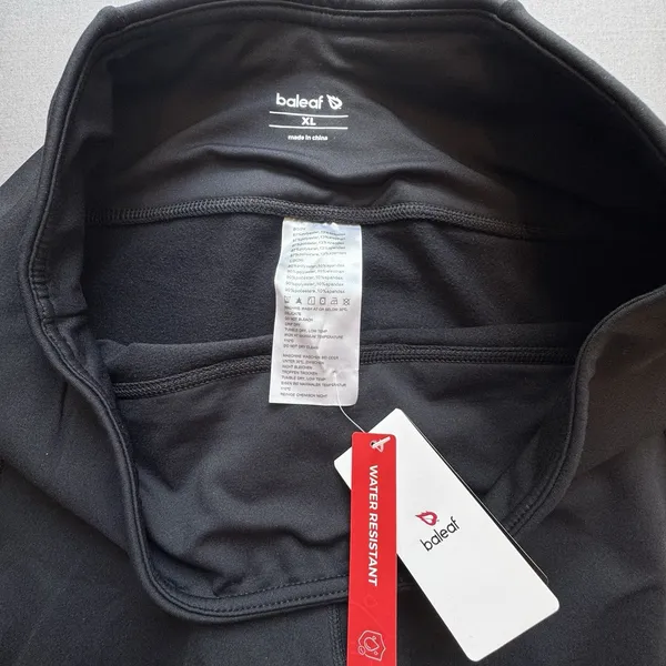 NWT Baleaf Leggings Women's XL Black Water Resistant Fleece Lined Pockets - Image 8