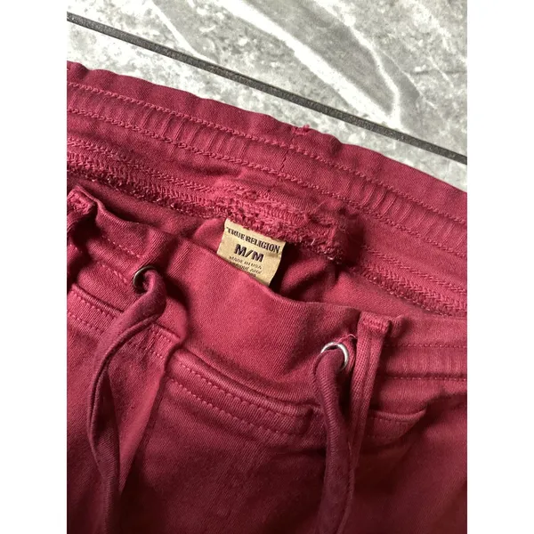 True Religion Womens Burgundy Slim Fit Jogger Pants Drawstring Size M - Image 7