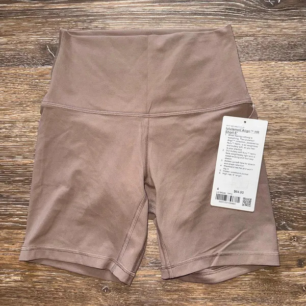 Lululemon Align Biker Short High Rise 6” Taupetastic Size 4 NWT - Image 2
