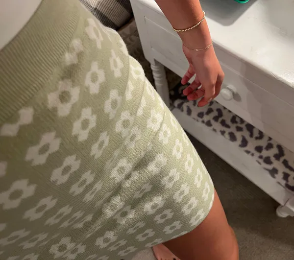 Floral Knit Skirt - Image 4