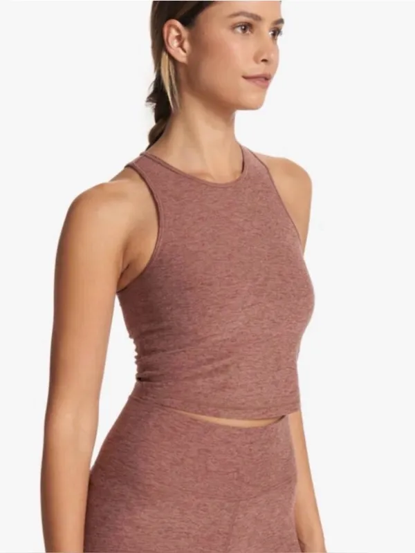 Vuori Rust Heather Cropped Tank - Women's - Image 9