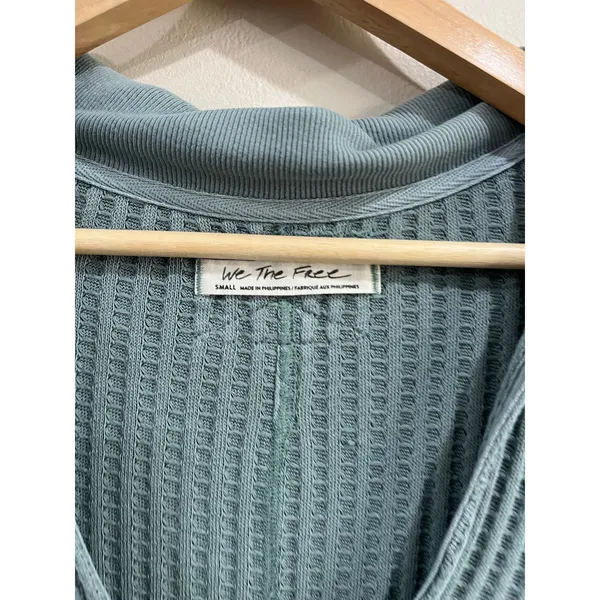 We The Free Raymond Waffle Knit Thermal‎ Tunic Oversized Boho Layer Top S - Image 4
