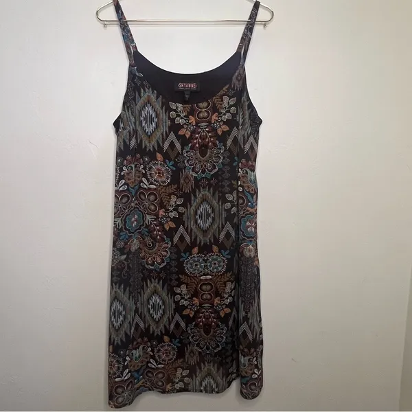 Shyanne Multicolor Floral Pattern‎ mini dress small country boho - Image 3