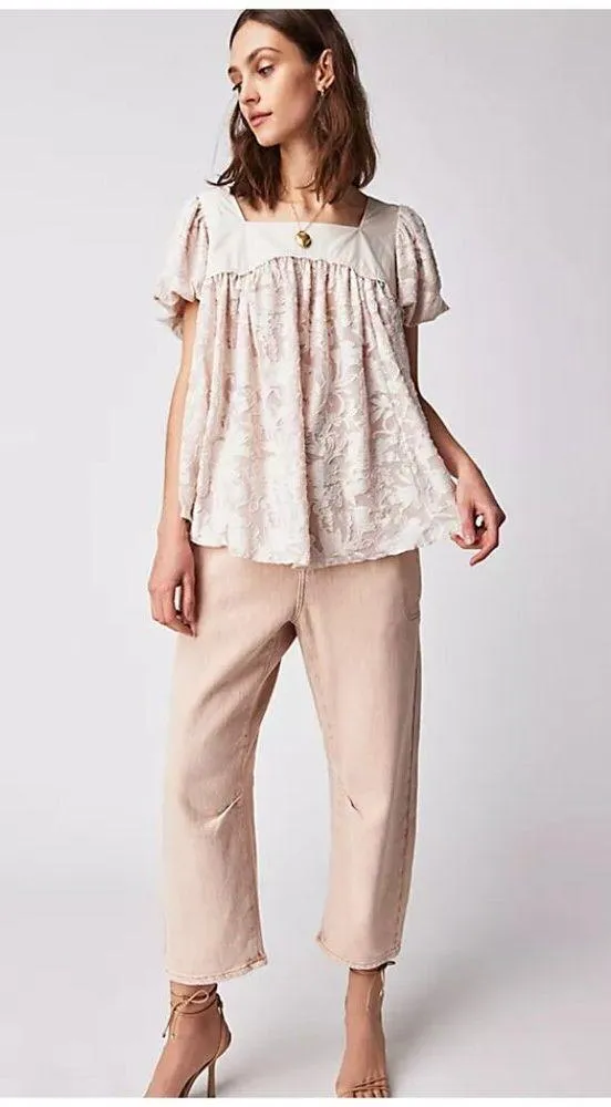 FREE PEOPLE Sunrise To Sunset Top in Champagne Dream Size Medium - Image 13