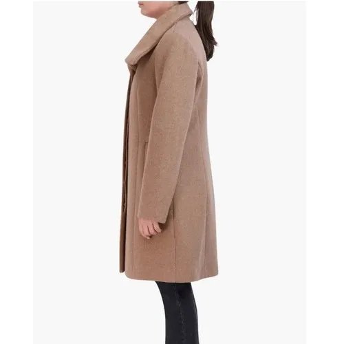 Cole Haan Signature Wide Lapel Wool Blend Coat,‎ Size 12 Camel Classic Chic NWT - Image 5