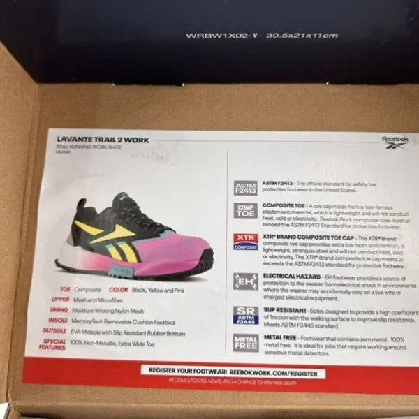 Reebok Work Lavante‎ Trail 2 Work EH Comp Toe Woman's Shoes Size 6.5W Wide - Image 11